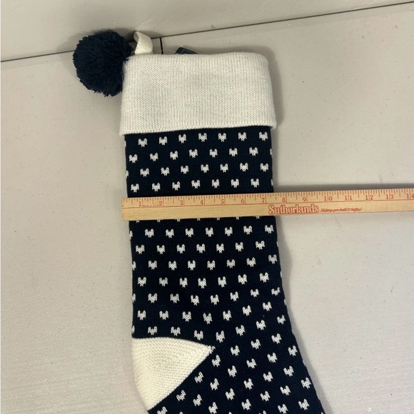 L.L. Bean Navy and Cream Holiday Stocking - Picture 7 of 7